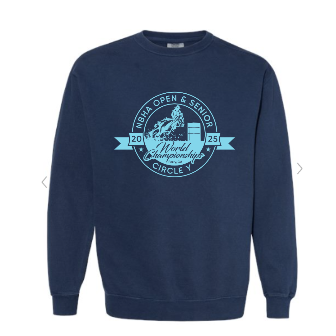 2025 NBHA Open & Senior World Championship Sweatshirt : Crewneck Navy