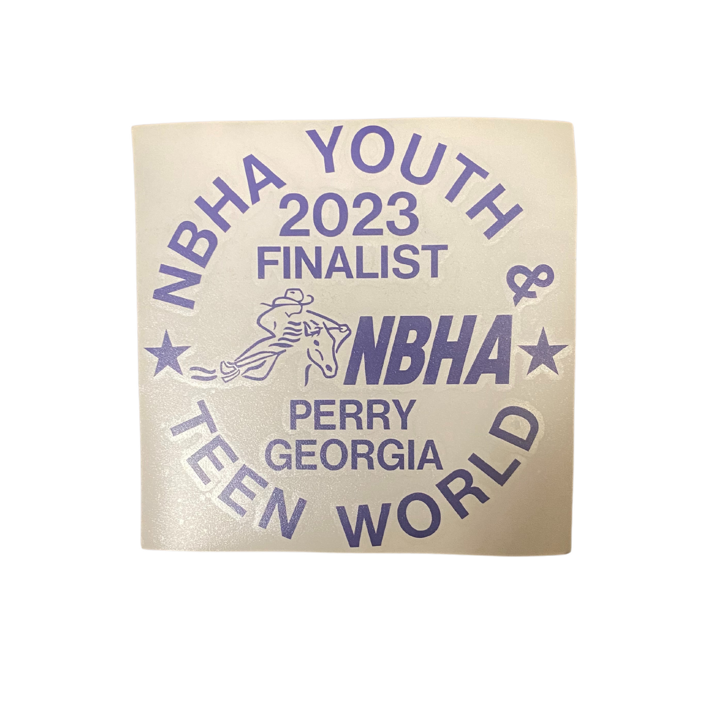 2023 NBHA Youth & Teen World Championship Decal: Finalist