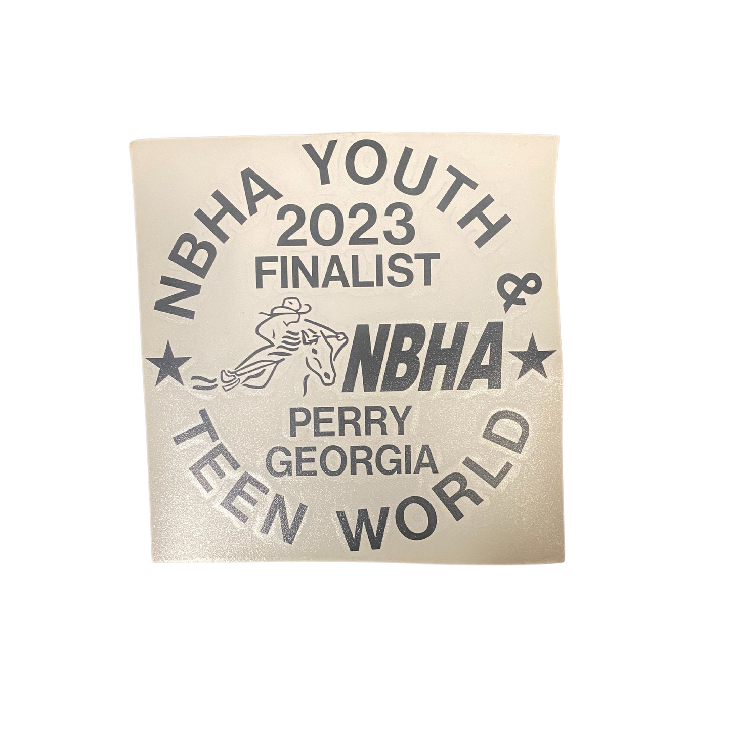2023 NBHA Youth & Teen World Championship Decal: Finalist