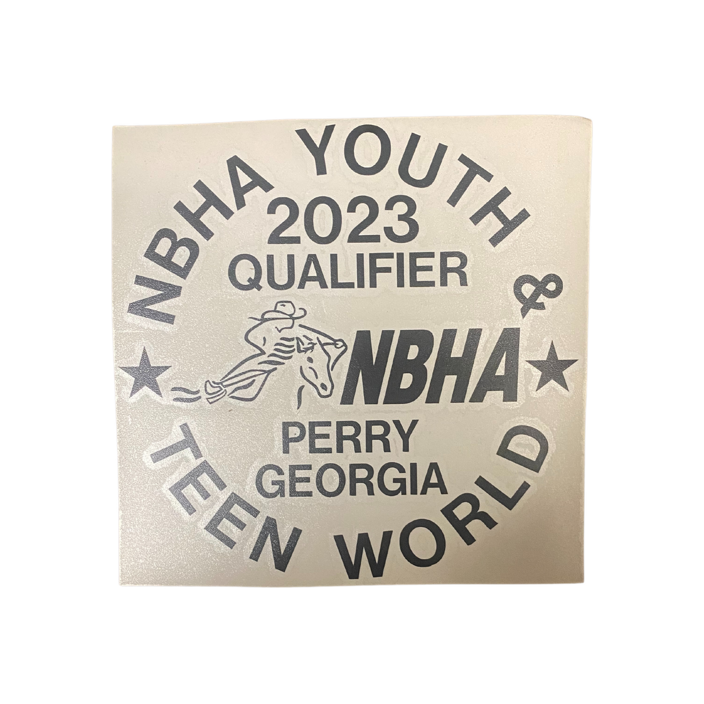 2023 NBHA Youth & Teen World Championship Decal : Qualifier