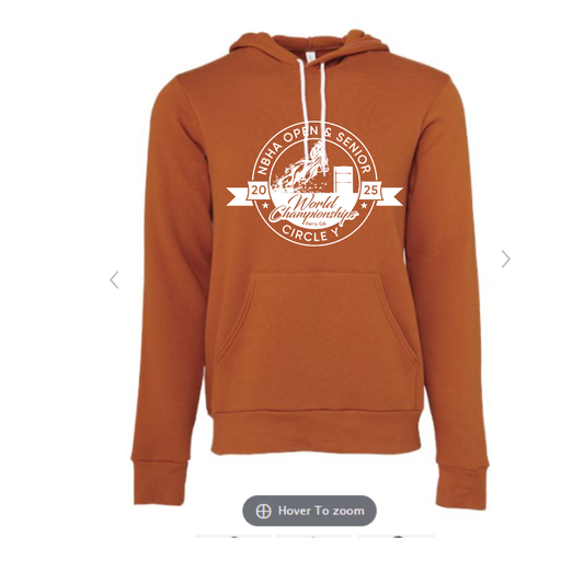 2025 NBHA Open & Senior World Championship Sweatshirt : Orange Hooded