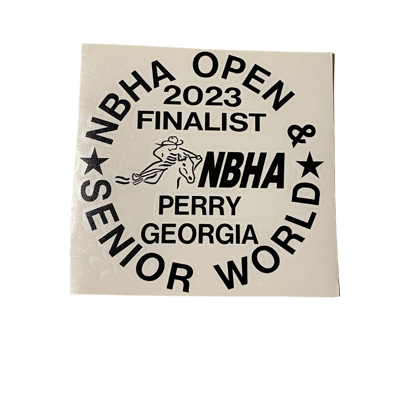 2023 NBHA Open & Senior World Championship Decal : Finalist