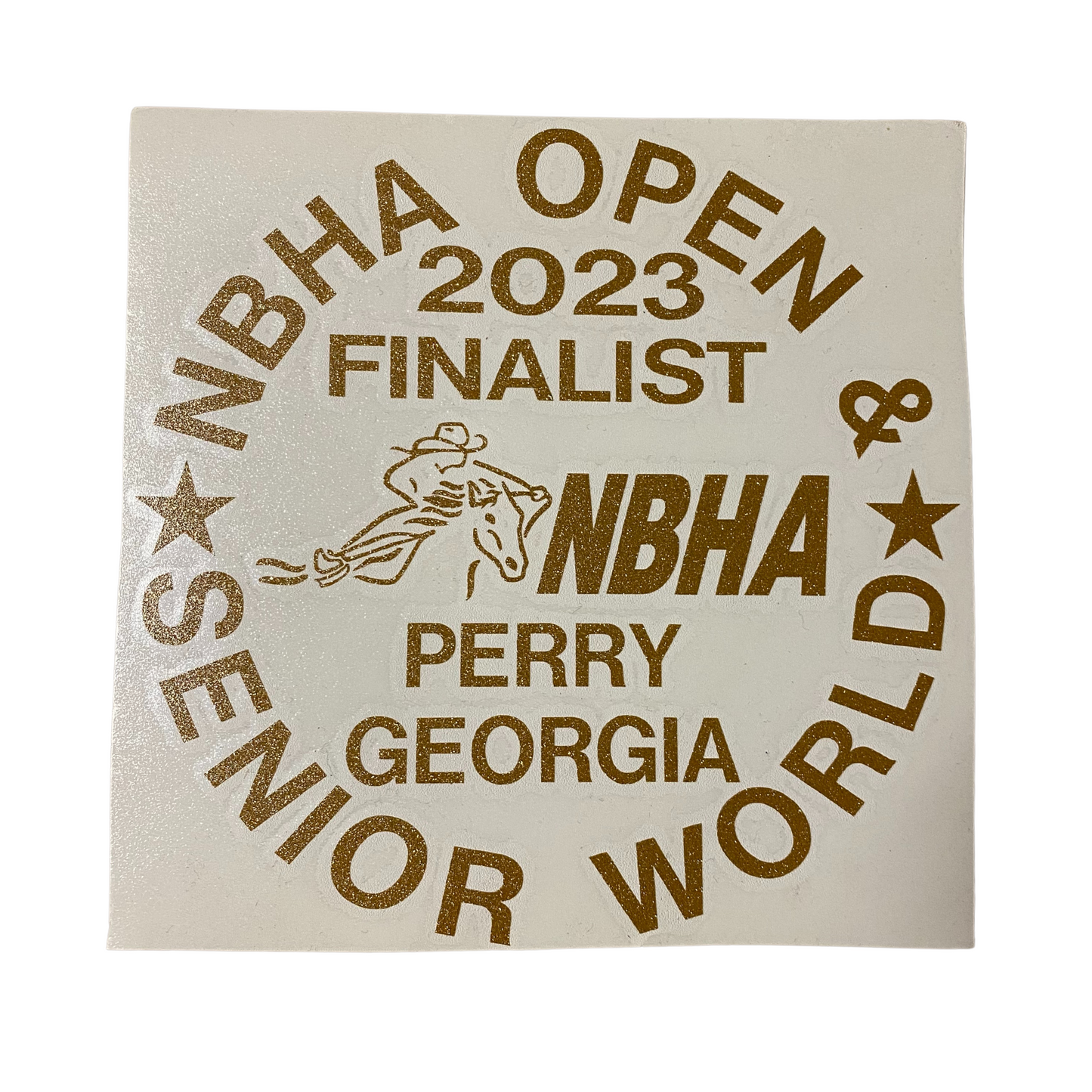 2023 NBHA Open & Senior World Championship Decal : Finalist