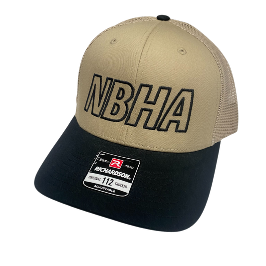 NBHA Trucker Hat : Tan/Black