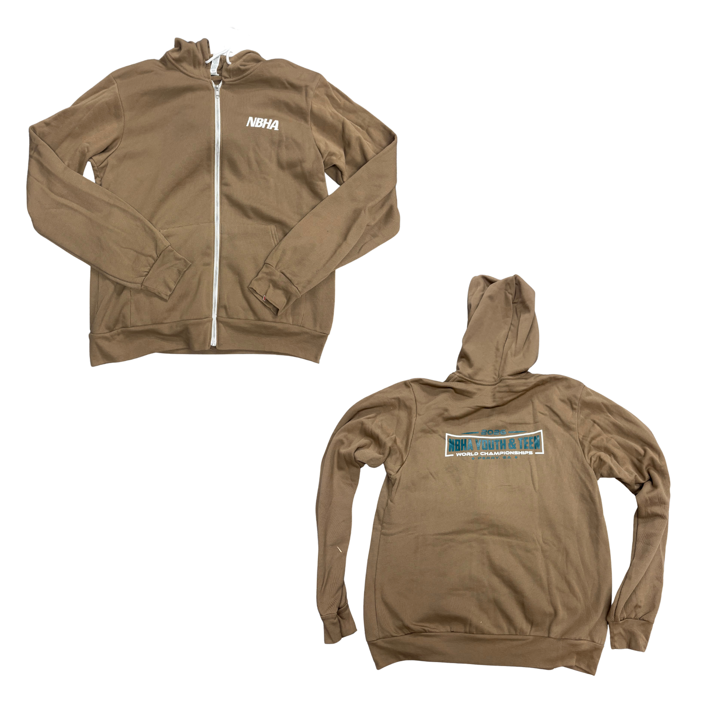NBHA Hooded Sweatshirt : YW2026 Full Zip Brown